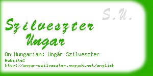 szilveszter ungar business card