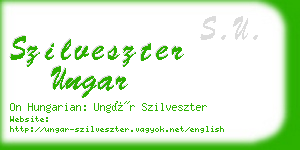 szilveszter ungar business card